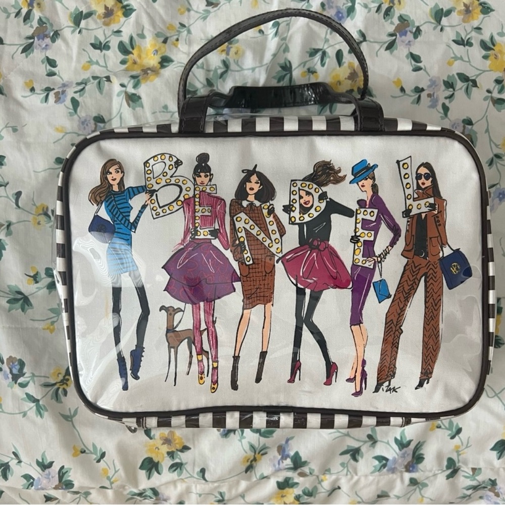 Henri Bendel Black and White Cosmetic Bag